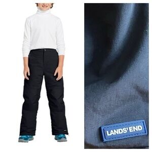 Lands’ End Black Slim Squall Waterproof Insulated Iron Knee Winter Snow Pants